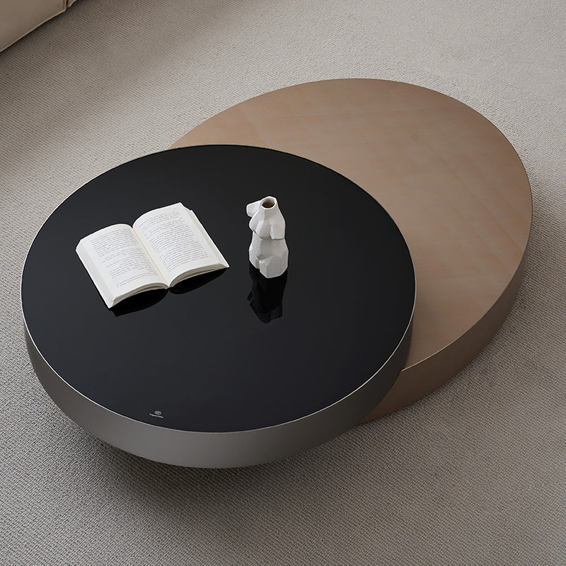 Minimalist round coffee table - new modern living room home small coffee table - italian minimalist high-end artistic trending coffee table