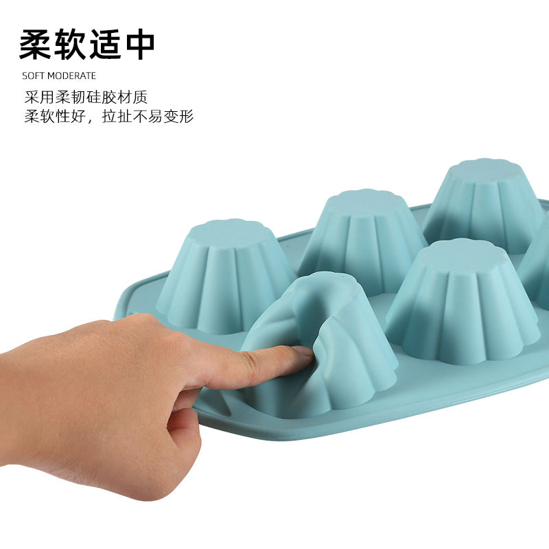 Bestselling mousse ring food-grade 6-cavity silicone donut cake mold - oven safe, direct from the manufacturer