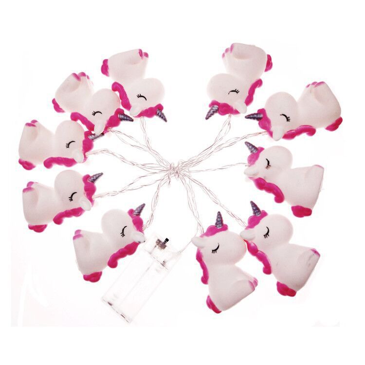 [Processing and customization] LED vinyl night light, unicorn ins children's room decoration LED lantern string