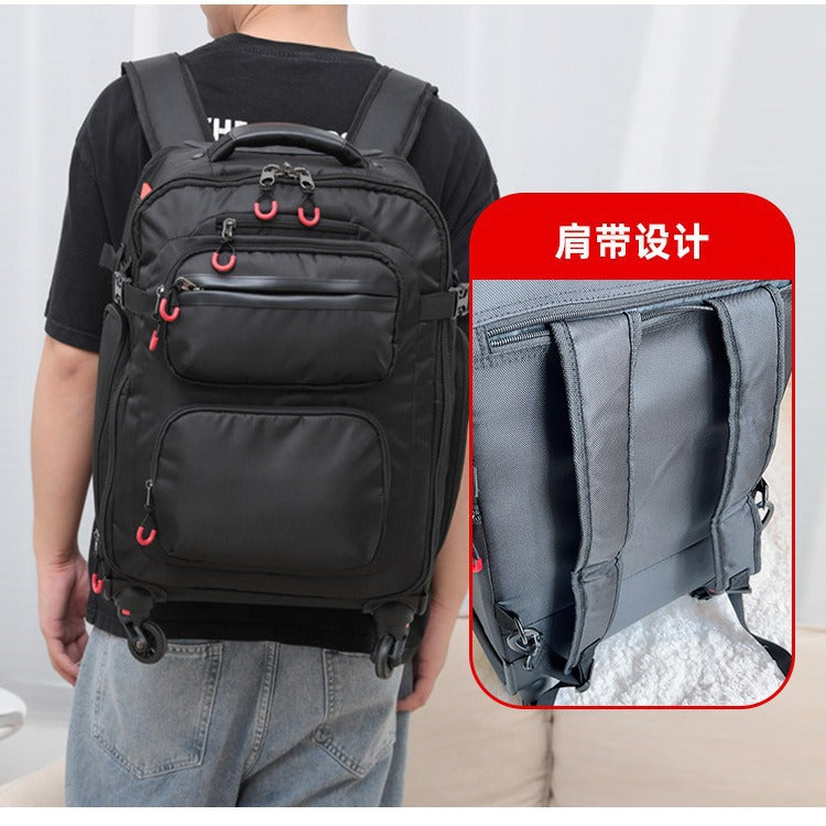 Luggage Oxford Braid Trolley Case Lightweight Boarding Case Multifunctional Suitcase Men's Four Wheel Universal Wheel Backpack