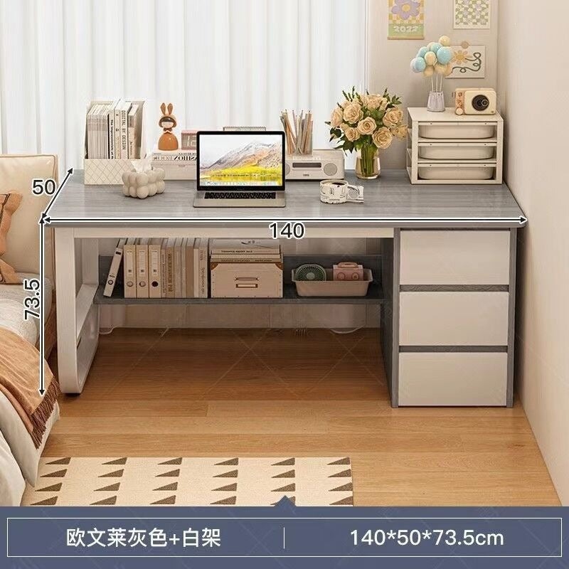 Computer desk desktop bedroom home desk student study drawer writing rental house casual office desk