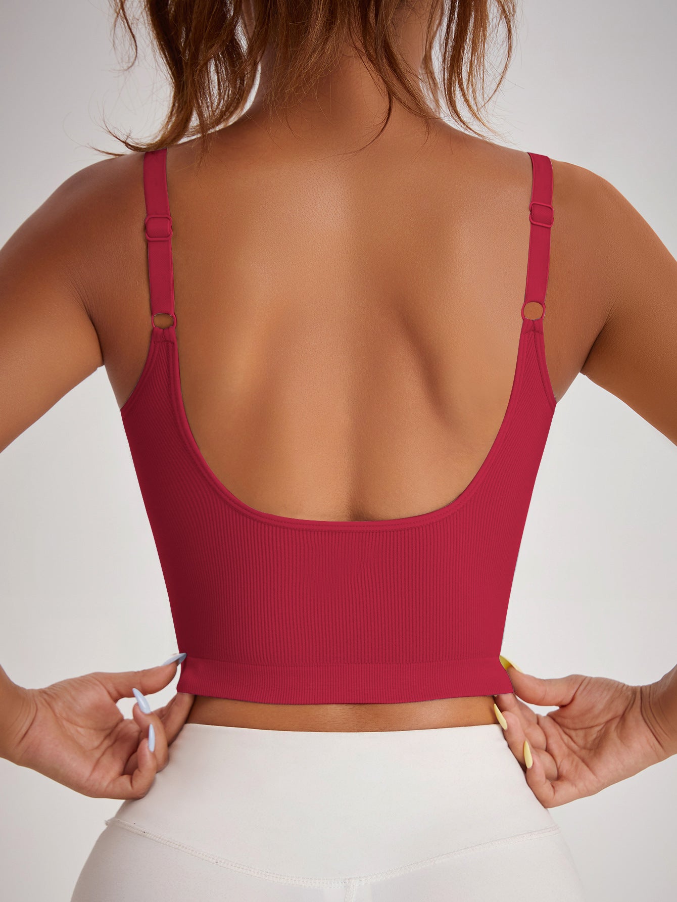 2025 new spring and summer yoga suspender thin thread underwear women's seamless back bra fitness vest tight and breathable
