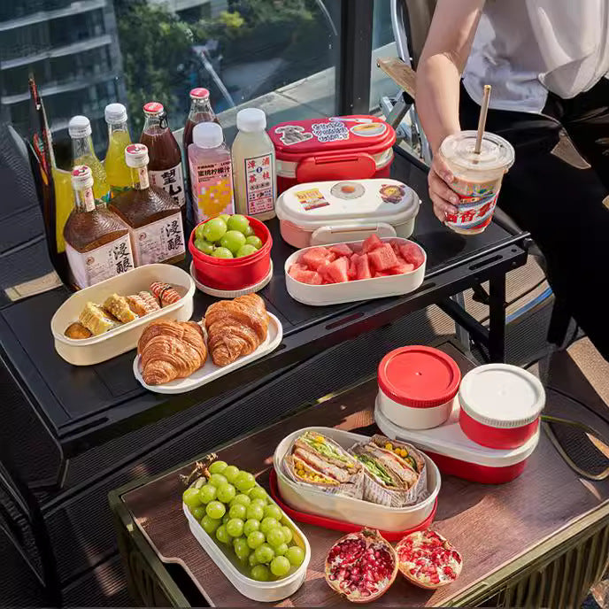 Antibacterial bento box can be single and double-layer bacteriostatic, office workers with lunch box, office lunch box can be carried by microwave oven heating