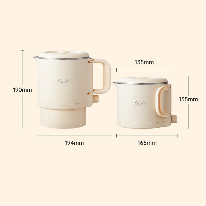 portable multifunctional foldable kettle 304 stainless steel small electric cooking pot instant noodle cup electric water kettle