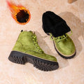 autumn new arrival: plus-size fleece-lined martin boots for women, sizes 36-43. wholesale available for  &  dropshipping