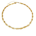 European and american new arrival criss-cross woven blade sparkling necklace and bracelet set, titanium steel gold-plated unique design jewelry for women