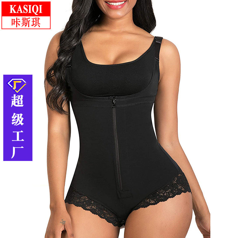 Bodyshaper xiyin tik one-piece body shaping garment zipper triangle zipper hip lifting body shaping tummy control corset