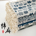 Ins tablecloth fabric cotton and linen small fresh scandinavian style populargirl heart plaid coffee table dining table dormitory desk mat