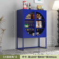 Blue boundless large round glass door sideboard
