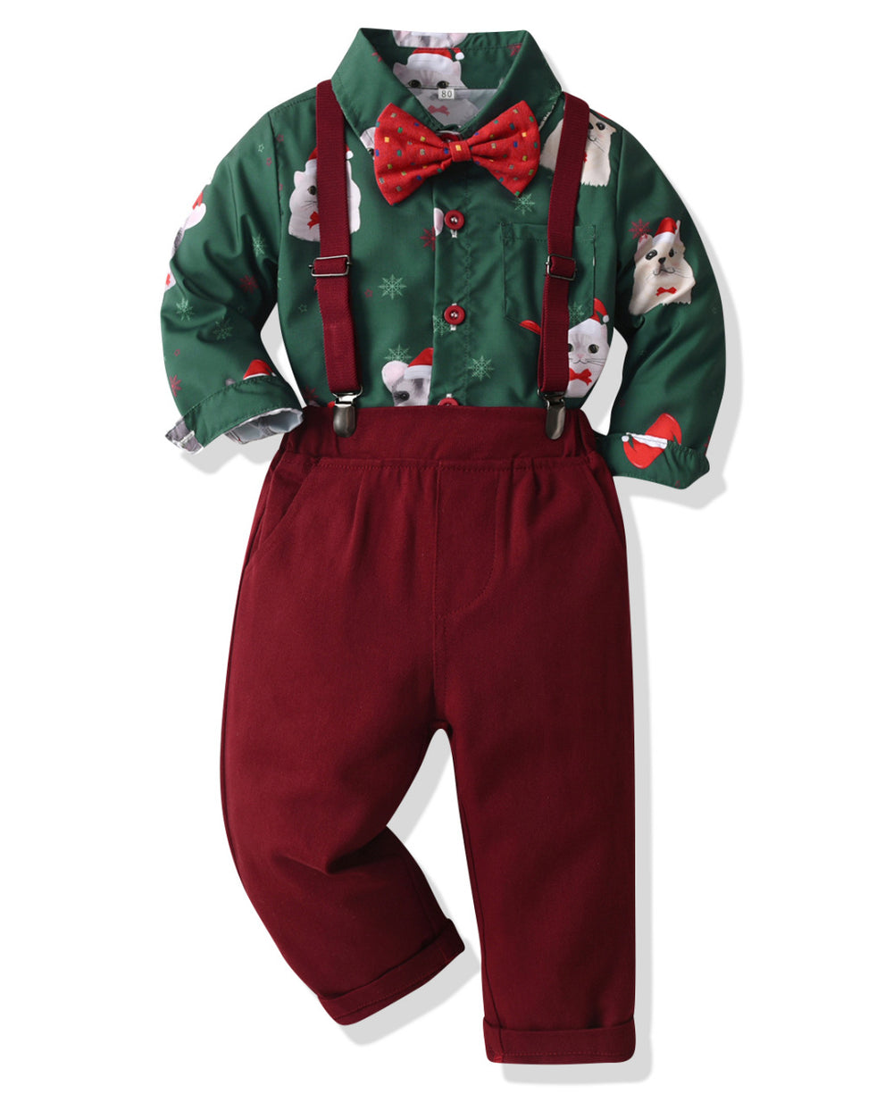 Kids autumn clothing men's clothing export children's clothing boys gentleman's first birthday dress flower girl performance clothes baby autumn suit