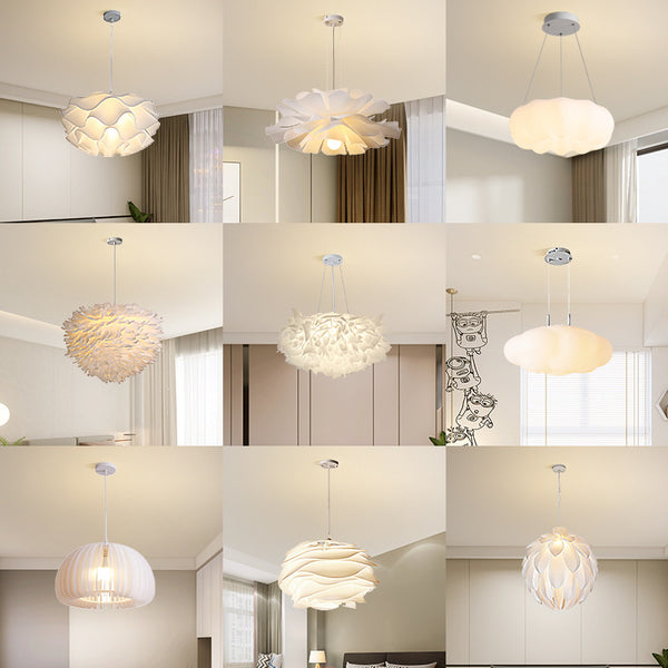 Xiaohongshu chandelier Nordic simple restaurant lighting living room warm and creative Internet celebrity pumpkin lamp master bedroom lighting