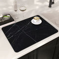 marble kitchen drain mat coffee machine non-slip mat countertop insulation mat absorbent mat drying mat placemat