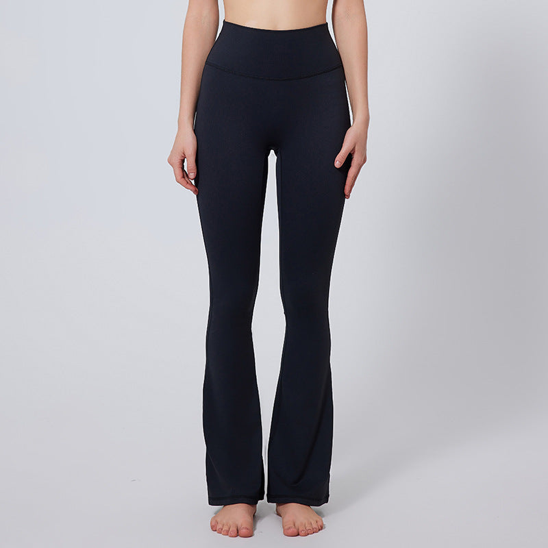 European and american nude feel butt-lifting fitness leggings for women - running, dance, tight-fit flare pants, high-waisted wide-leg yoga pants