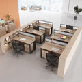 Saint li office desk - minimalist modern 2/4/6/8 seater partitioned workstation office desk and chair set