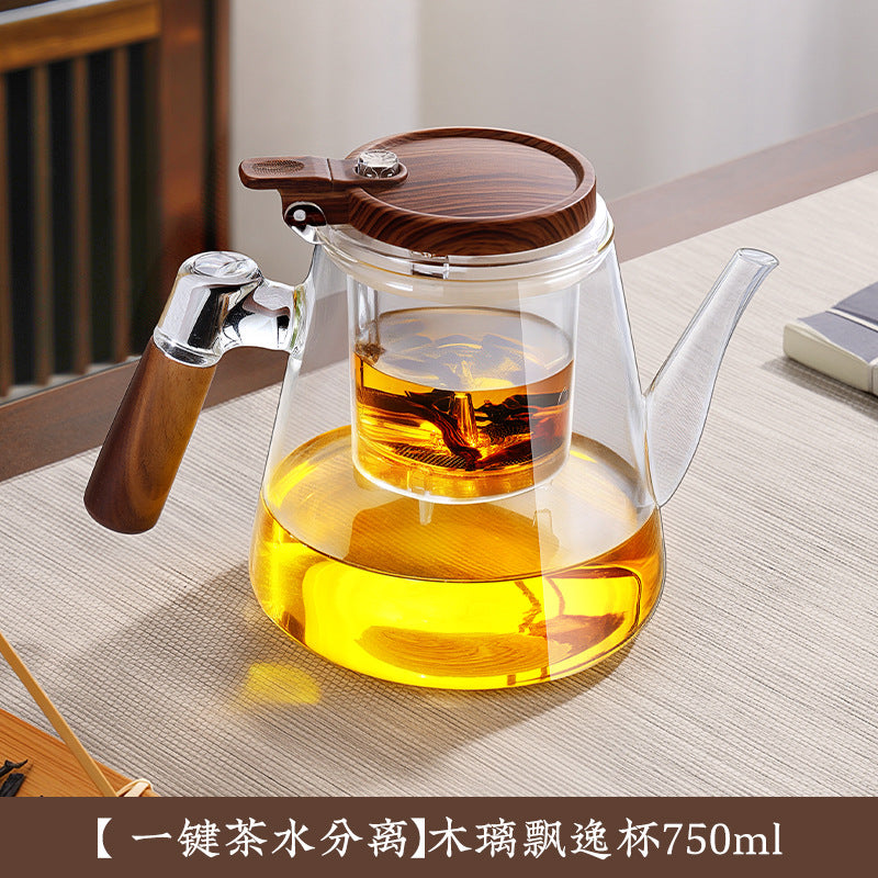 Elegant cup glass teapot tea water separation cup tea pot for home filter tea maker tea pot kettle tea set