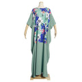 summer new arrivals: european and american style  print round neck maxi dress,  dress, african women's plus size clothing