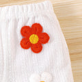 Children's clothing  cross-border girl flower white tops+shortssuitsummer new