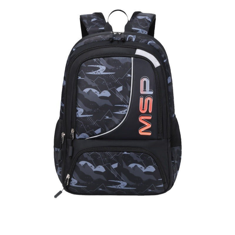 Large-capacity junior high school student schoolbag, male, primary and secondary school student schoolbag, backpack, lightweight, children's backpack for grades 4 to 9