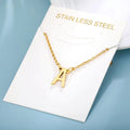 European and american cross-border fashion titanium steel 26 letter necklace, elegant 18k gold stainless steel minimalist versatile choker