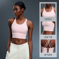 New sports bra - shockproof, sexy open-back, thin strappy tank top - women's yoga bra d19095