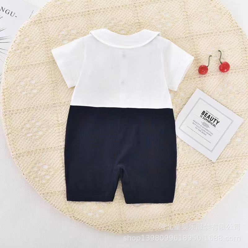 Summer romper baby short sleeve bodysuit outfit newborn going out clothes toddler boy summer clothing