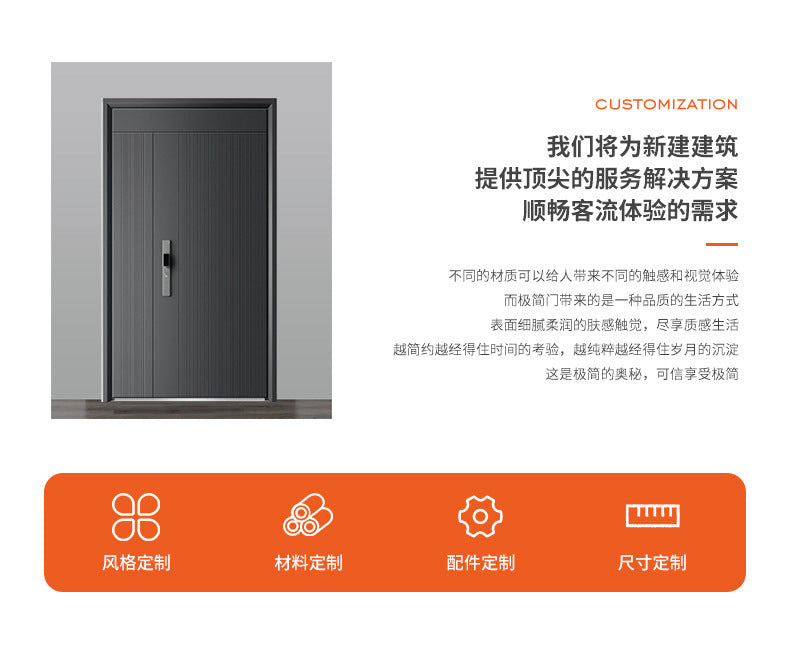 Class a anti-theft door, entrance door, entrance door, anti-theft door, household double door, villa entrance door, single door security door
