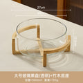 Glass fruit bowl salad bowl with stand - ideal for hotel reception, ktv buffets, home use, welcome snacks, candy storage, and fruit serving