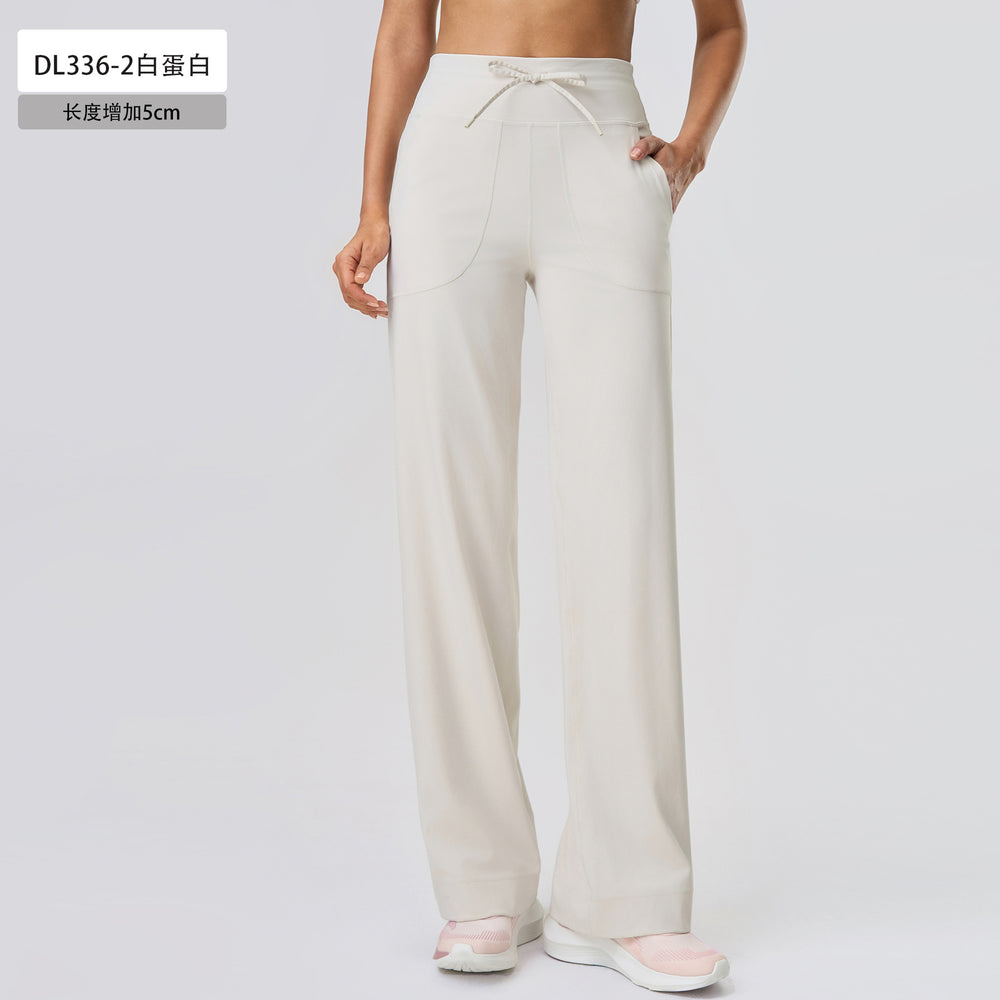 New breathable loose fit wide leg pants with large pockets - women's activewear yoga pants - casual long pants dl336
