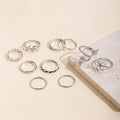 Korean-style wholesale rings, european and american cross-border jewelry, autumn and winter fashion floral statement rings, unique exaggerated snake-shaped stacked rings