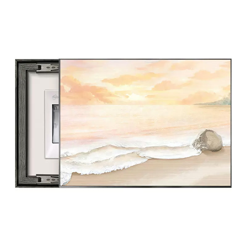 Cream wind sea scenery meter box decorative painting restaurant distribution box switch box weak electric box decorative blocking hanging painting