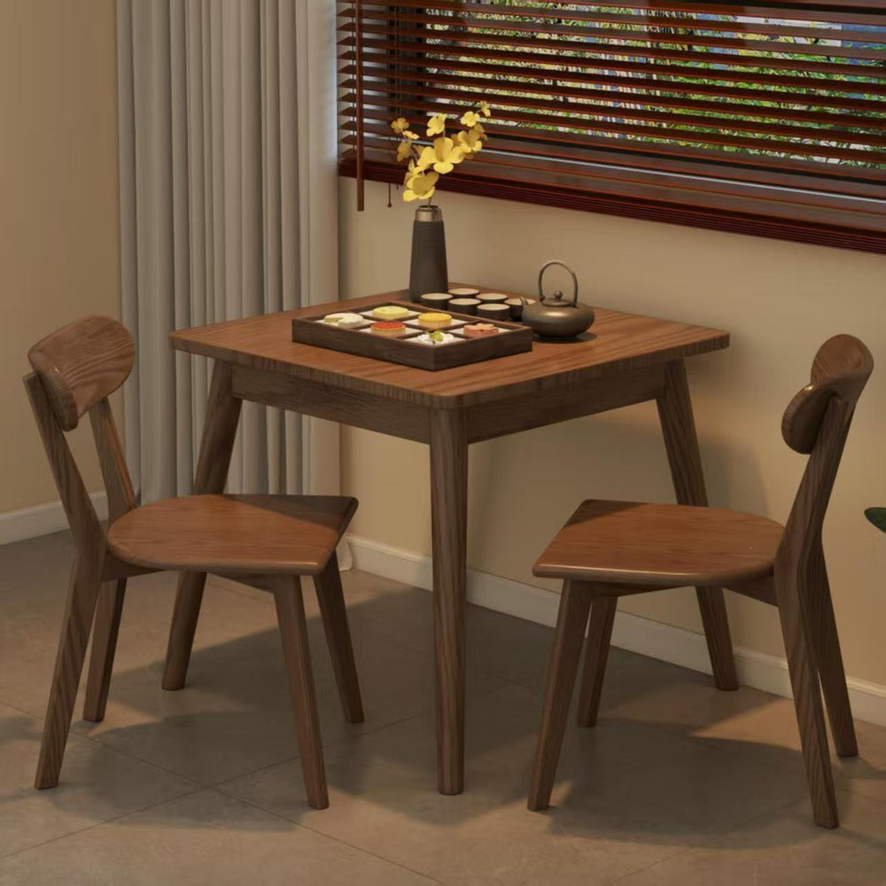 Scandinavian style dining table and chair combination restaurant square table rubber wood square dining table and chair eight immortals table solid wood dining table
