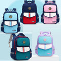 New arrival primary school students british style 1-6 grade stress relief spine protection lightweight large capacity school bag kids color matching backpack