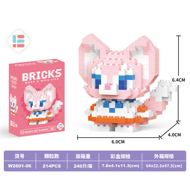 【customizable】micro building blocks children's educational puzzle assembly toy model ornament cartoon blind box gift