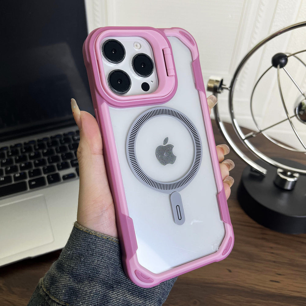 Jia gu shield multifunctional magnetic stand compatible iphone 16 drop-proof phone case with lanyard for apple 15 & 14 (cross-border)