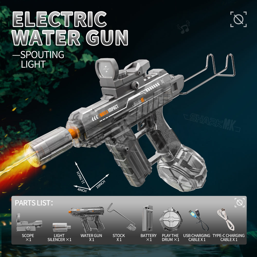 new uzi electric automatic water gun - kids' toy, uzi style, high capacity, boys' water blaster, summer toy