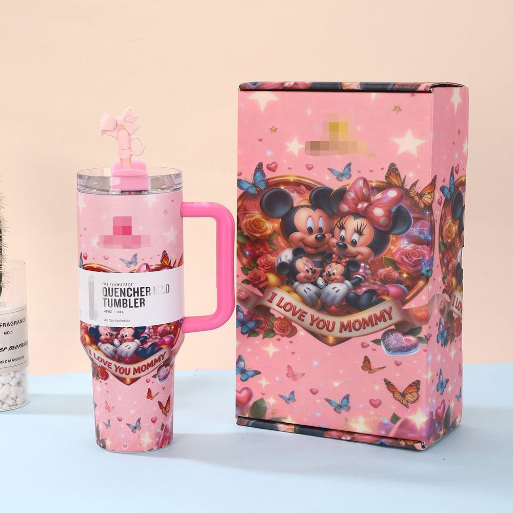 stanley mother's day same style ice cup creative 304 stainless steel thermos cup men's and women's portable straw cup