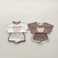 Summer korean style baby outfit set for 0-4 years old, ins-inspired loungewear for boys and girls, pure cotton breathable two-piece set