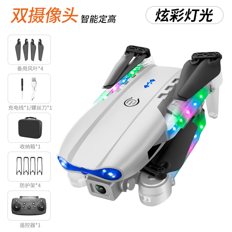 E99e88d drone aerial photography foldable quadcopter with lights, remote control aircraft, barometric altitude hold, kids' drone