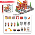 Firefighting series magnetic puzzle blocks - 48 pieces
