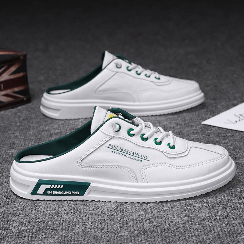 Men's summer breathable slip-on loafers - ice silk canvas white cloth shoes - casual sneakers for students