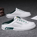 Men's summer breathable slip-on loafers - ice silk canvas white cloth shoes - casual sneakers for students