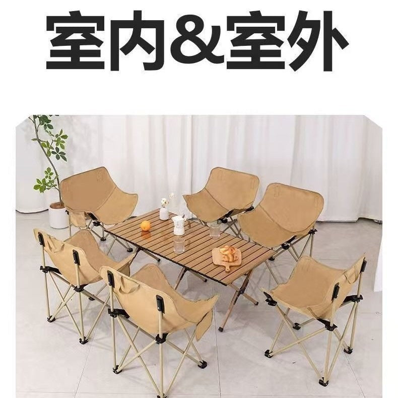 Moon chair egg roll table suit outdoor picnic chair essential car portable chair good-looking camping table and chair stable fold