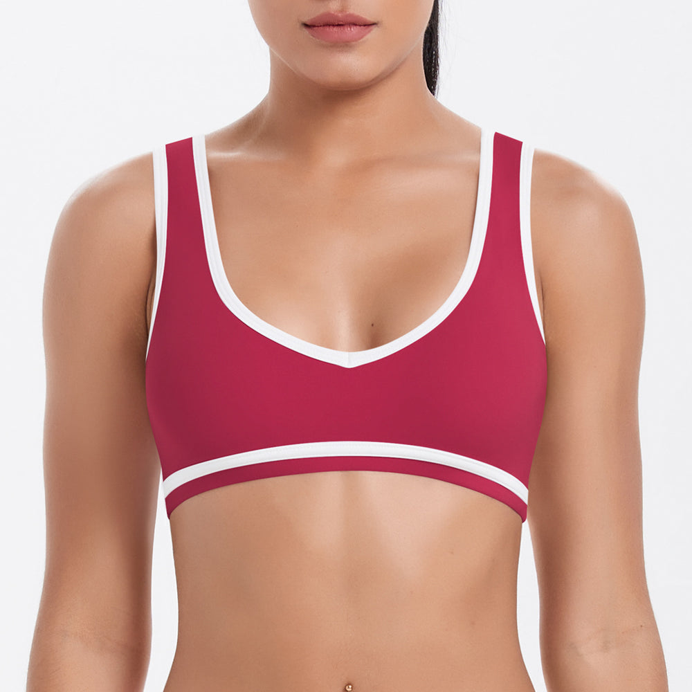 New arrival nude contrast colorpatchwork yoga clothes quick-drying tight butt lifting sports multi-piece set outdoor running fitness suit