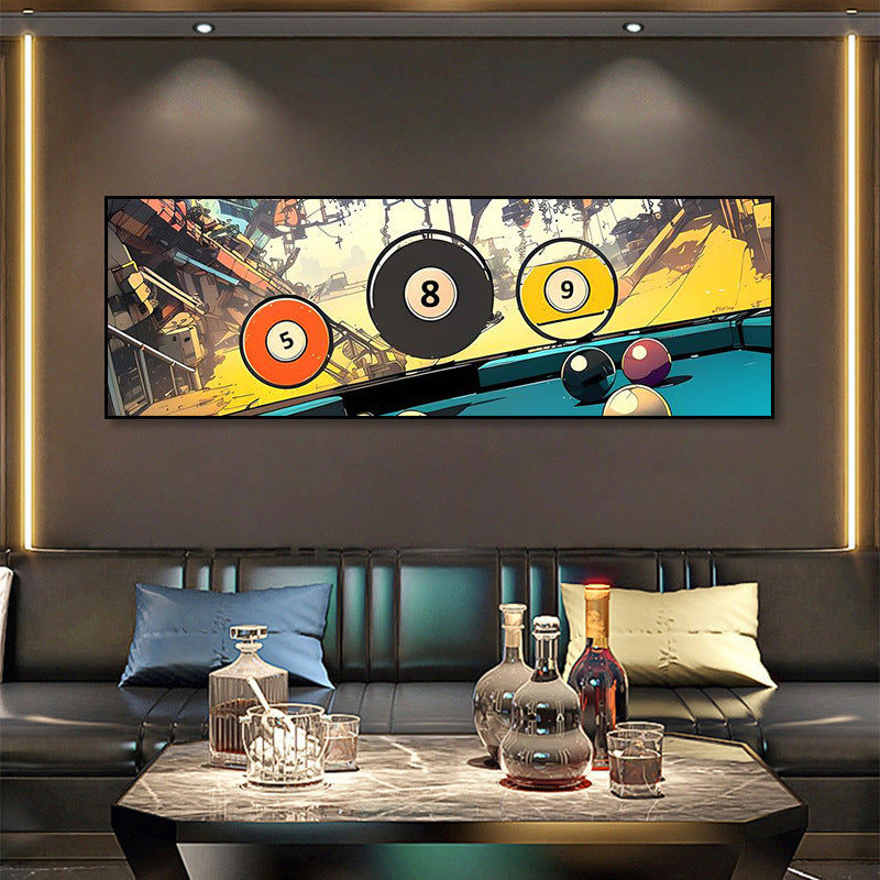 Billiard room decorative painting industrial style bar KTV box hanging painting entertainment club pool hall graffiti billiards mural