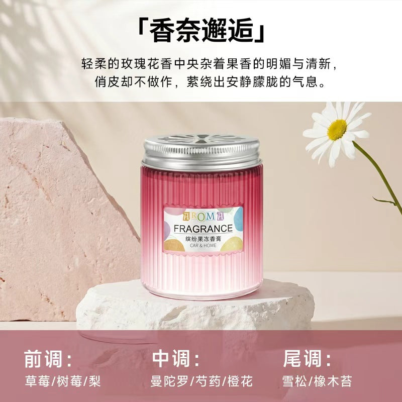 Car aromatherapy creative solid car balm ornament solid car perfume aromatherapy classy aluminum cover glass bottle