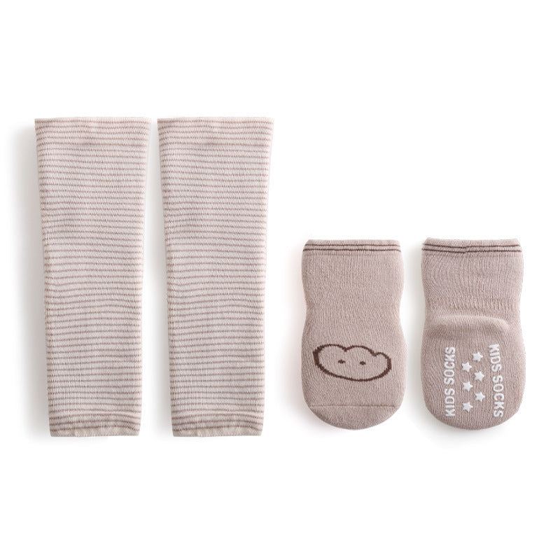 Babibele autumn/winter collection: premium baby knee-high socks set - fleece-lined, extra thick, anti-slip terry socks with grip