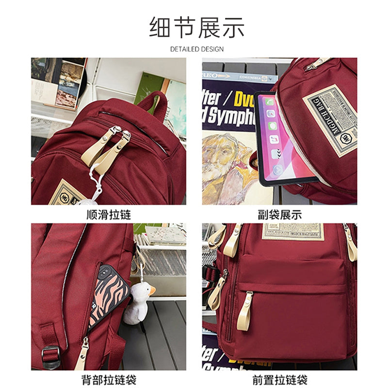 casual versatile backpack - large capacity retro minimalist laptop backpack for college, high school, and middle school students - unisex
