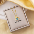 Customized high-end niche design accessible luxury 18k gold titanium steel pendant, direct from the source factory, odm customization available