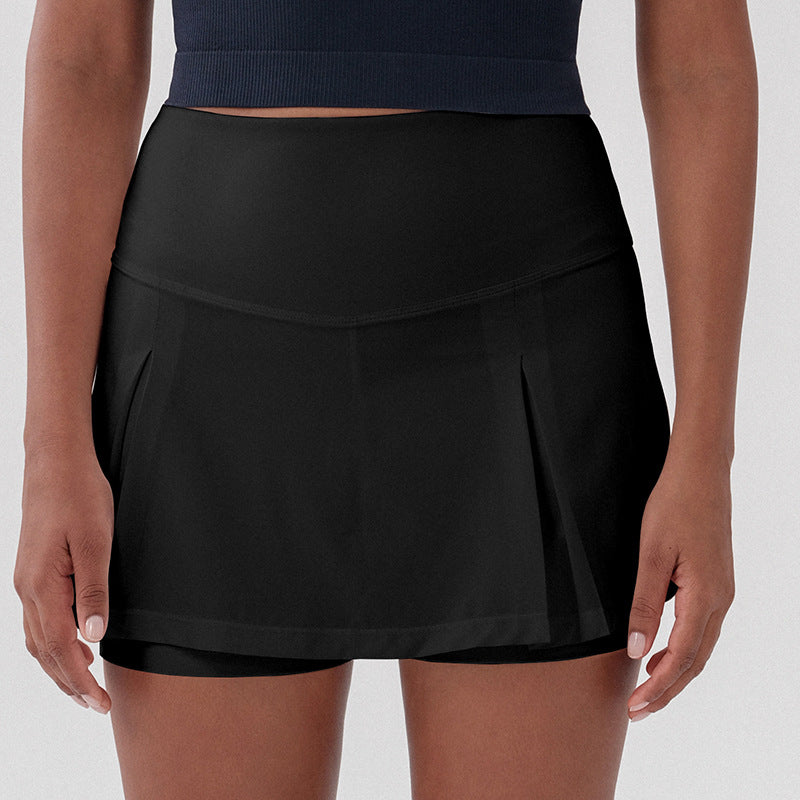 Tennis skirt set: antibacterial polo shirt, breathable t-shirt, gym outfit with built-in shorts, athletic skirt, lightweight summer style