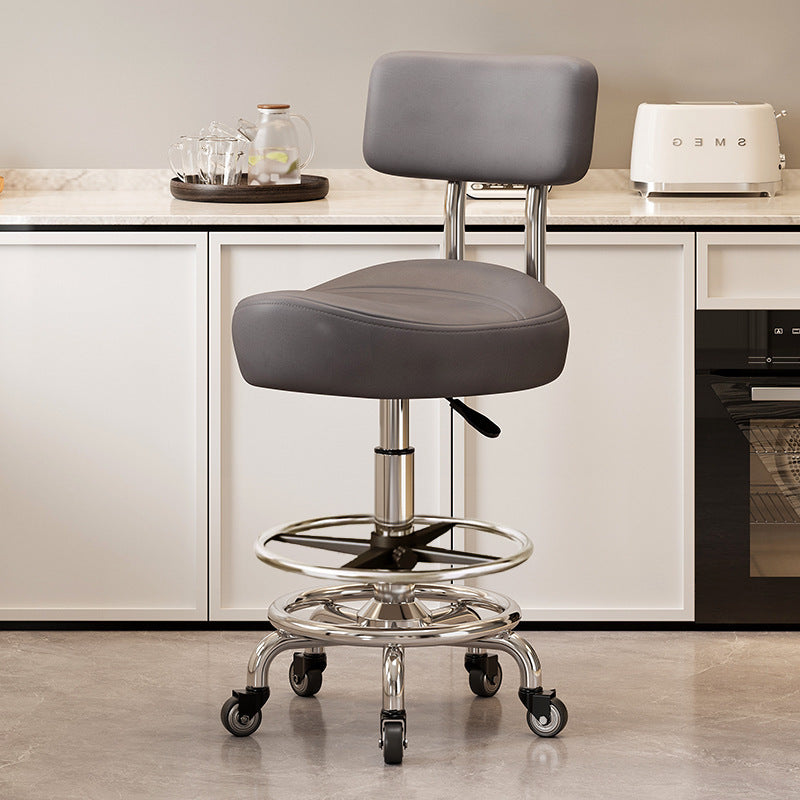 Saddle Chair Kitchen Cooking Chair Front Desk Cashier High Stool Universal Wheel Lifting Chair Beauty Barber Stool